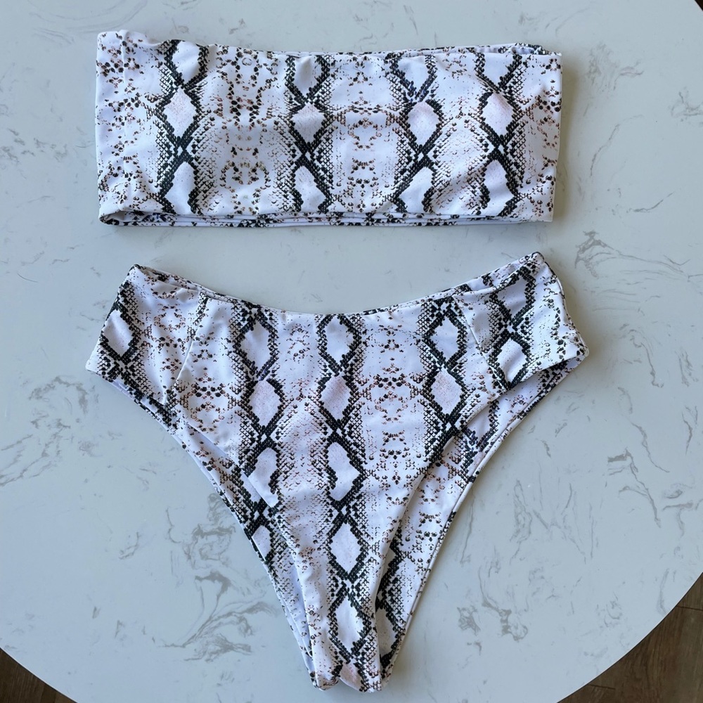 Zaful snakeskin bikini worn 2x
